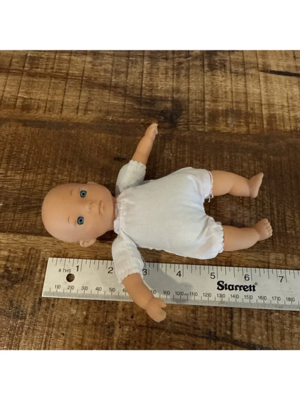 Vintage HK City Toys 6” Doll Blue Eyes Mini Baby Soft Body